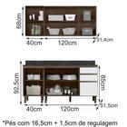 Cozinha Compacta 4 Peças 160cm Mdf Kali Nicioli
