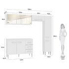 Cozinha Compacta 4 Peças 1 Balcão 1 Paneleiro 2 Armários Aére