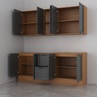 Cozinha Compacta 4 Peças 2 Aéreos 2 Balcões Soho Cabecasa Mad