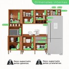 Cozinha Compacta 4 Peças 5 Portas 2 Gavetas Pérola Cinamomo/o