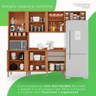 Cozinha Compacta 4 Peças 5 Portas 2 Gavetas Pérola Cinamomo/o