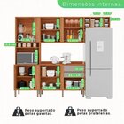 Cozinha Compacta 4 Peças 5 Portas 2 Gavetas Pérola Cinamomo/o