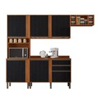 Cozinha Compacta 4 Peças 5 Portas 2 Gavetas Pérola Cinamomo/p