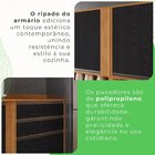 Cozinha Compacta 4 Peças 5 Portas 2 Gavetas Pérola Cinamomo/p
