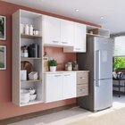 Cozinha Compacta 4 Peças 5 Portas Anabela Yescasa Branco/nogu