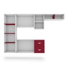 Cozinha Compacta 4 Peças 5 Portas Anabela Yescasa Branco/vinho