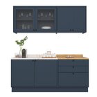 Cozinha Compacta 4 Peças 6 Portas 3 Gavetas 1 Tampo Sevilha A