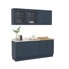 Cozinha Compacta 4 Peças 6 Portas 3 Gavetas 1 Tampo Sevilha A