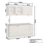 Cozinha Compacta 4 Peças 6 Portas 3 Gavetas Com Tampo Sevilha