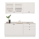 Cozinha Compacta 4 Peças 6 Portas 3 Gavetas Com Tampo Sevilha