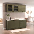 Cozinha Compacta 4 Peças 6 Portas 3 Gavetas Com Tampo Sevilha