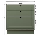 Cozinha Compacta 4 Peças 6 Portas 3 Gavetas Com Tampo Sevilha