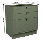 Cozinha Compacta 4 Peças 6 Portas 3 Gavetas Com Tampo Sevilha