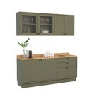 Cozinha Compacta 4 Peças 6 Portas 3 Gavetas Com Tampo Sevilha