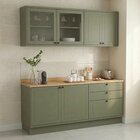 Cozinha Compacta 4 Peças 6 Portas 3 Gavetas Com Vidro E Tampo