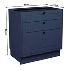 Cozinha Compacta 4 Peças 6 Portas 3 Gavetas Sevilha Azul Órion