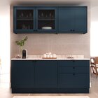 Cozinha Compacta 4 Peças 6 Portas 3 Gavetas Sevilha Azul Órion