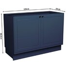 Cozinha Compacta 4 Peças 6 Portas 3 Gavetas Sevilha Azul Órion