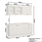 Cozinha Compacta 4 Peças 6 Portas 3 Gavetas Sevilha Branco Ar