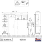 Cozinha Compacta 4 Peças 6 Portas 3 Gavetas Vittoria Freijó/o