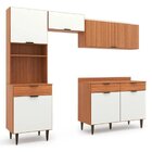 Cozinha Compacta 4 Peças 6 Portas 3 Gavetas Vittoria Freijó/o