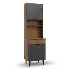 Cozinha Compacta 4 Peças 6 Portas 3 Gavetas Vittoria Ipê Wood