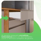 Cozinha Compacta 4 Peças 6 Portas 4 Gavetas Pérola Cinamomo/o