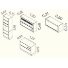 Cozinha Compacta 4 Peças 6 Portas 5 Gavetas 1 Nicho Para Forn