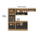 Cozinha Compacta 4 Peças 6 Portas 5 Gavetas 1 Nicho Para Forn