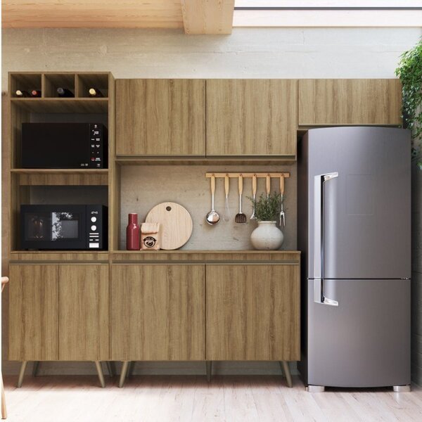 Cozinha Compacta 4 Peças 7 Portas 2 Nichos Para Forno One  Ve