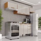 Cozinha Compacta 4 Peças 8 Portas 2 Gavetas Bella Cinamomo/of