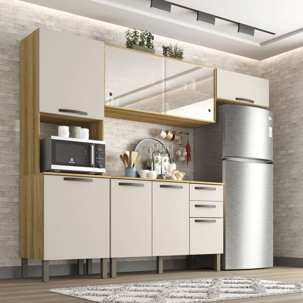 Cozinha Compacta 4 Peças 8 Portas 2 Gavetas Bella Sallêto Móv