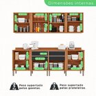 Cozinha Compacta 4 Peças 8 Portas 4 Gavetas Pérola Cinamomo/p