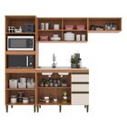 Cozinha Compacta 4 Peças 8 Portas Com Torre Quente E Vidro Re