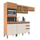 Cozinha Compacta 4 Peças 8 Portas Com Torre Quente E Vidro Re