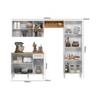 Cozinha Compacta 4 Peças 9 Portas 1 Gaveta Com Nicho Mariah B