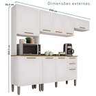 Cozinha Compacta 4 Peças 9 Portas 2 Gavetas Bella Branco