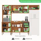 Cozinha Compacta 4 Peças 9 Portas 2 Gavetas Bella Cinamomo/ G