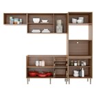 Cozinha Compacta 4 Peças 9 Portas 3 Gavetas Calábria Multimóv