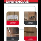 Cozinha Compacta 4 Peças 9 Portas 5 Gavetas Paris Nogal Manch