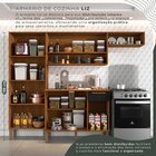 Cozinha Compacta 4 Peças 9 Portas Liz Cinamomo/preto