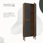 Cozinha Compacta 4 Peças 9 Portas Liz Cinamomo/preto