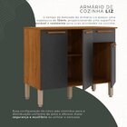 Cozinha Compacta 4 Peças 9 Portas Liz Cinamomo/preto