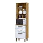 Cozinha Compacta 4 Peças Balcão Com Tampo 3 Portas De Vidro L