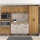 Cozinha Compacta 4 Peças Berlim Ipê/cristalo