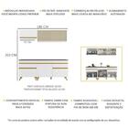 Cozinha Compacta 4 Peças C/ Armário E Balcão Mp3707 Veneza Gw