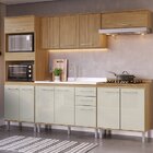 Cozinha Compacta 4 Peças Com 1 Bancada, 1 Paneleiro, 1 Armári