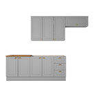 Cozinha Compacta 4 Peças Com Aéreo 3 Portas Amy Casa 812