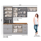 Cozinha Compacta 4 Peças Com Aéreo Basculante Amy Casa 812