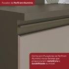 Cozinha Compacta 4 Peças Com Aéreo De Vidro Reflecta 100% Mdf
